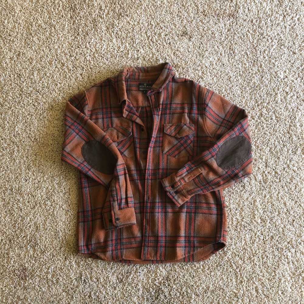 United by blue flannel shirt